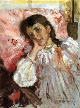  daughter Painting - Tired aka Portrait of the Artists Daughter William Merritt Chase